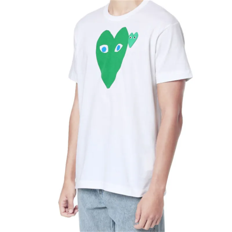 Comme Des Garcons Play Women's Blue Eyed Green Heart T shirt-3
