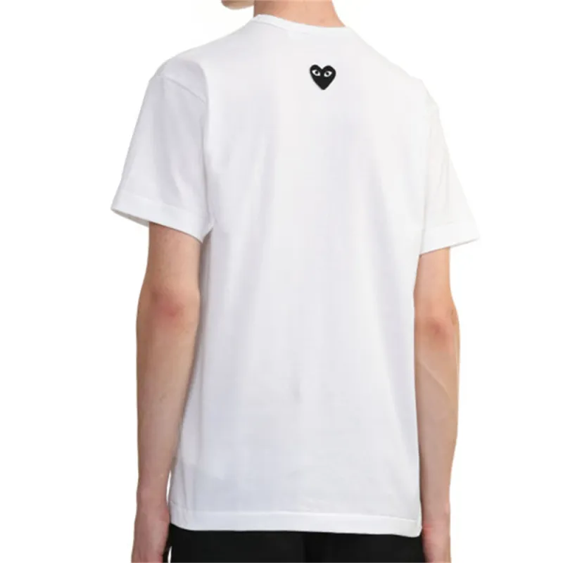 CDG Play T Shirts Unisex White-3