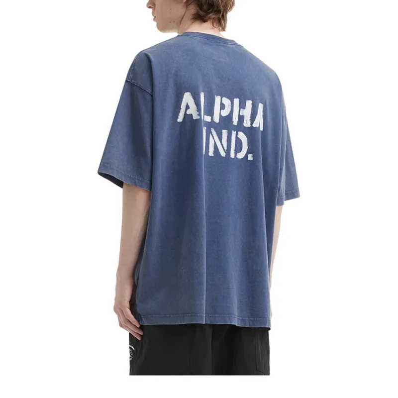 Alpha Industries T Shirt Unisex Blue-4