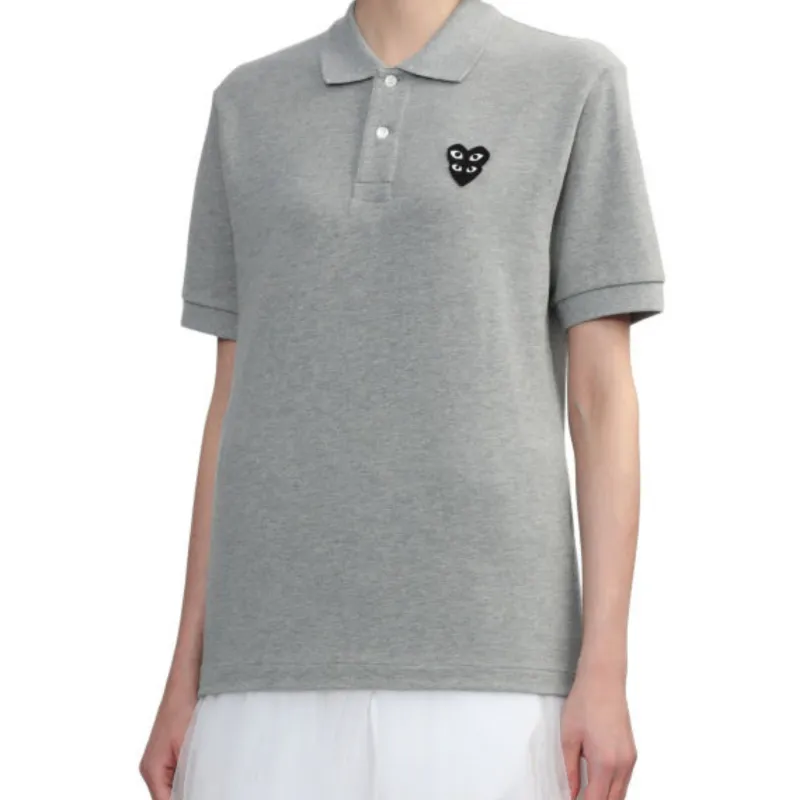 CDG Play Polo Shirts Unisex Gray-5