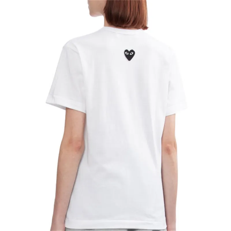 CDG Play T Shirts Unisex White-5