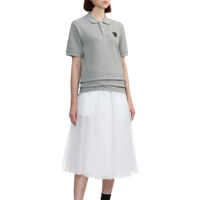 CDG Play Polo Shirts Unisex Gray-4
