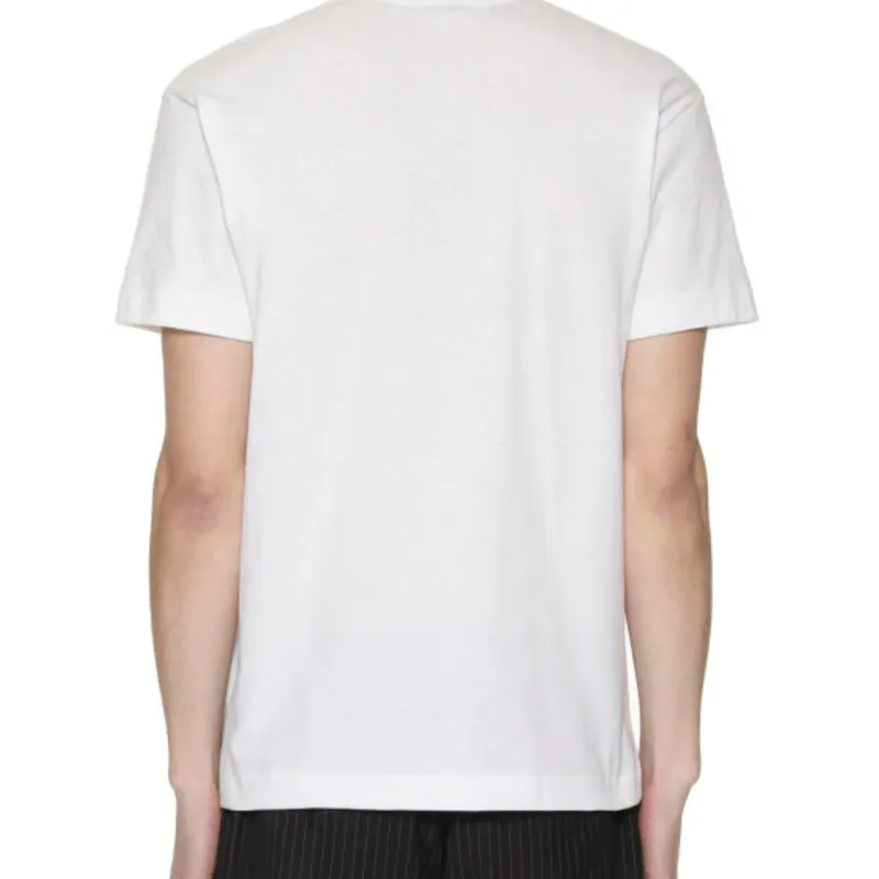 CDG Play T Shirts Men White-3