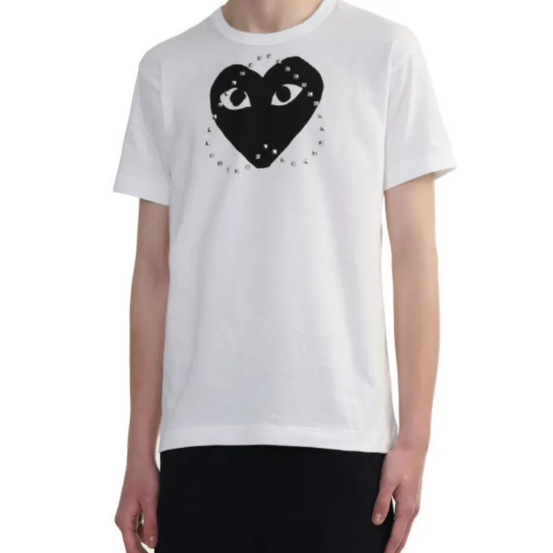 CDG Play T Shirts Unisex Black-2