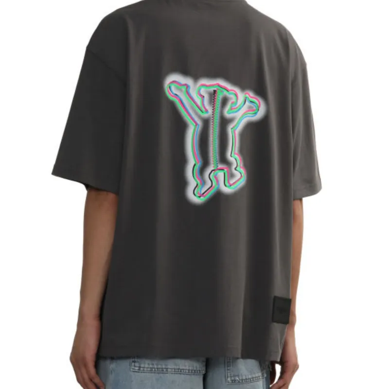 WE11DONE T Shirts Men Charcoal Gray-4