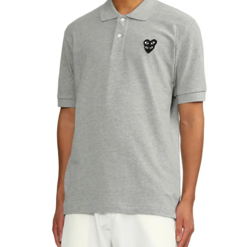 CDG Play Polo Shirts Unisex Gray-2