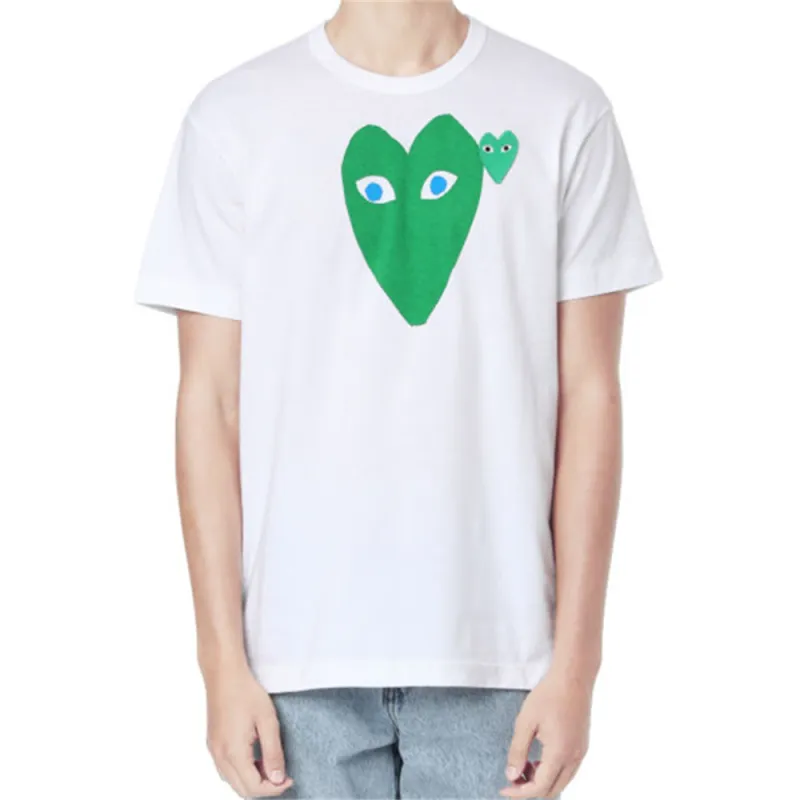 Comme Des Garcons Play Women's Blue Eyed Green Heart T shirt-2