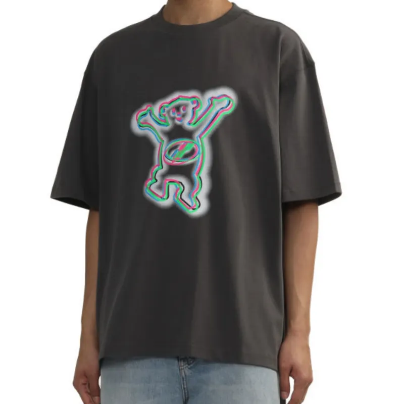 WE11DONE T Shirts Men Charcoal Gray-3