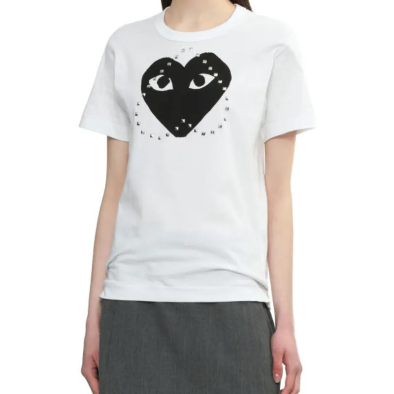 CDG Play T Shirts Unisex Black-4