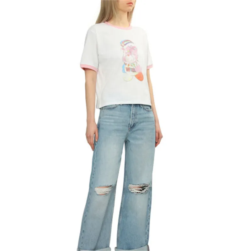 WE11DONE Colorful Teddy Ringer T shirt-2