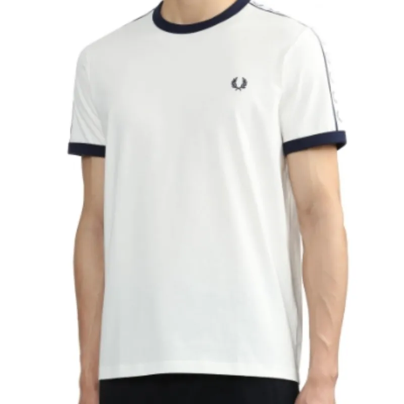 FRED PERRY Embroidered logo Crew neck T shirt-5