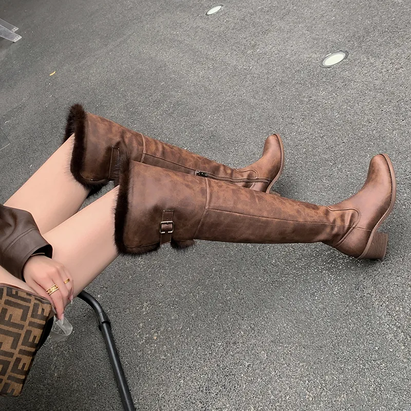 RAPHAEL SONA Over-the-knee Boots 5.5CM Women's-10