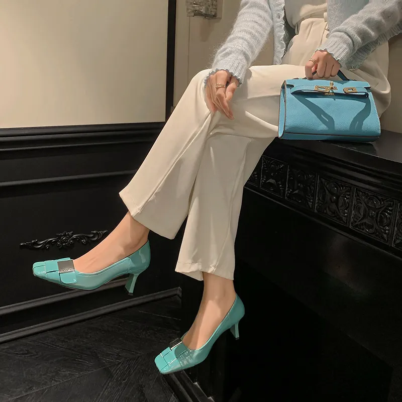 RAPHAEL SONA Chunky Heel High Heels Women's-6