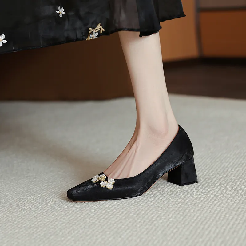 RAPHAEL SONA Chunky Heel High Heels 5.5cm Women's-1