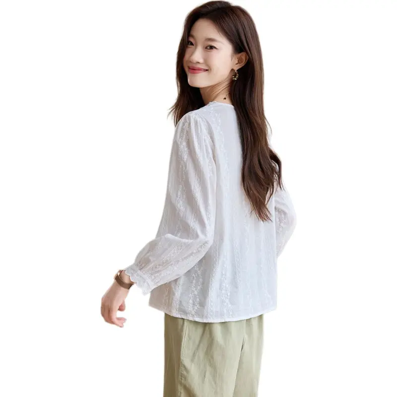 RED DRAGONFLY Chiffon Shirt Women's White-1