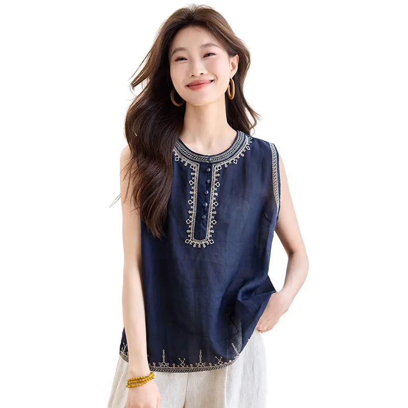 RED DRAGONFLY Tank Tops Women's Navy Blue-2