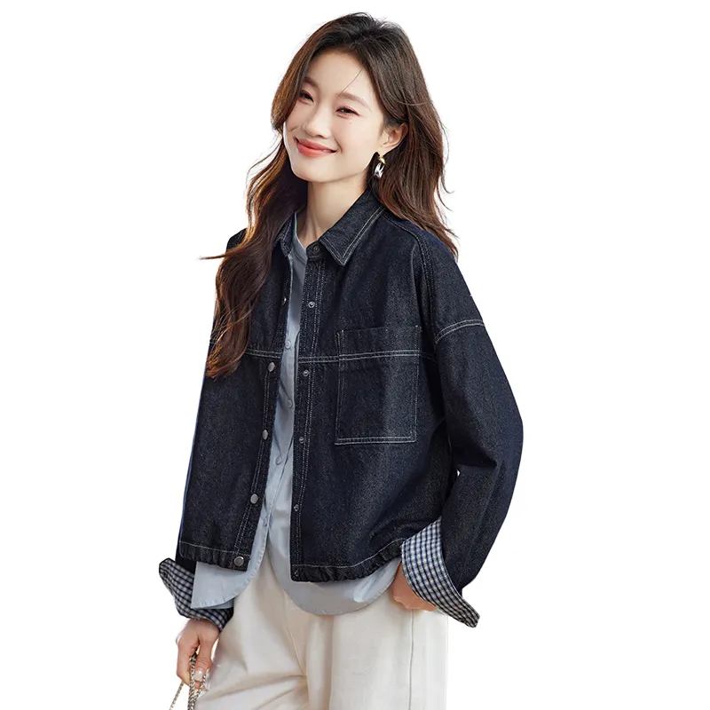 RED DRAGONFLY Denim Jacket Women's Black-1