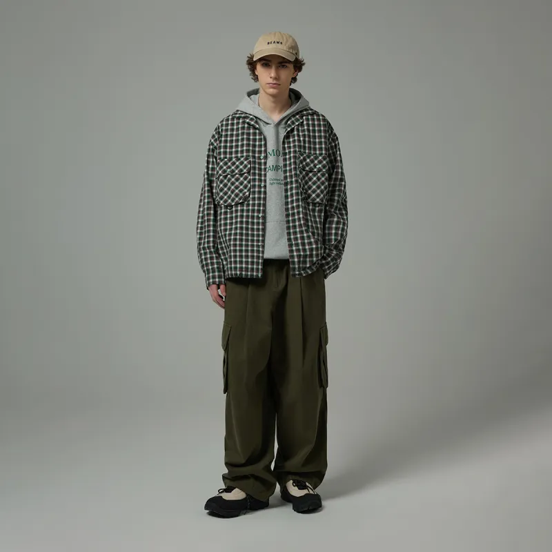 TIKIMOMOKA Shirts Men Yellow Blue Plaid-4