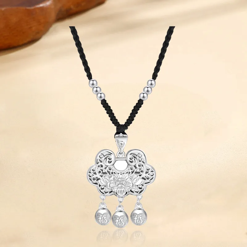 LAOYINFANG Sterling Silver Necklaces Women's-4