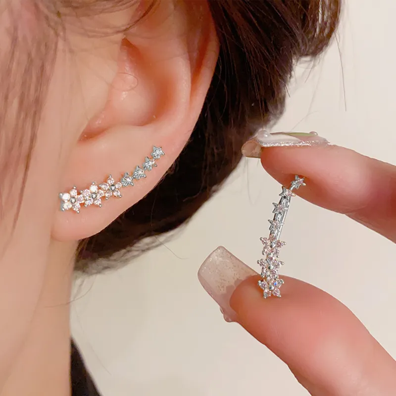 LAOYINFANG Sparkling Rhinestone Earrings Women's-2
