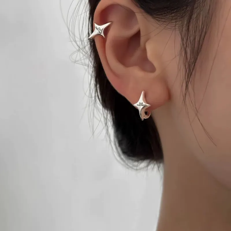 LAOYINFANG S925 Silver Earrings Unisex-1