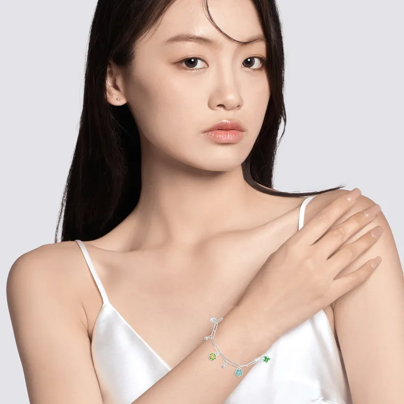 LAOYINFANG 999 Fine Silver Pure Silver Bracelets Women's-3