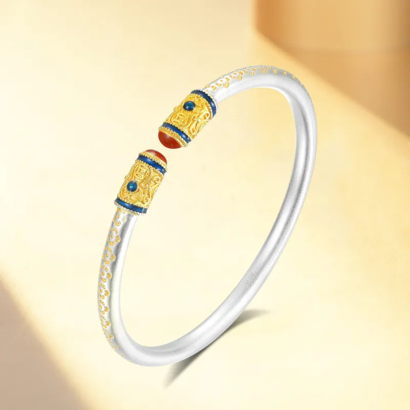 LAOYINFANG 999 Fine Silver Sterling Silver Bracelets Women's-4