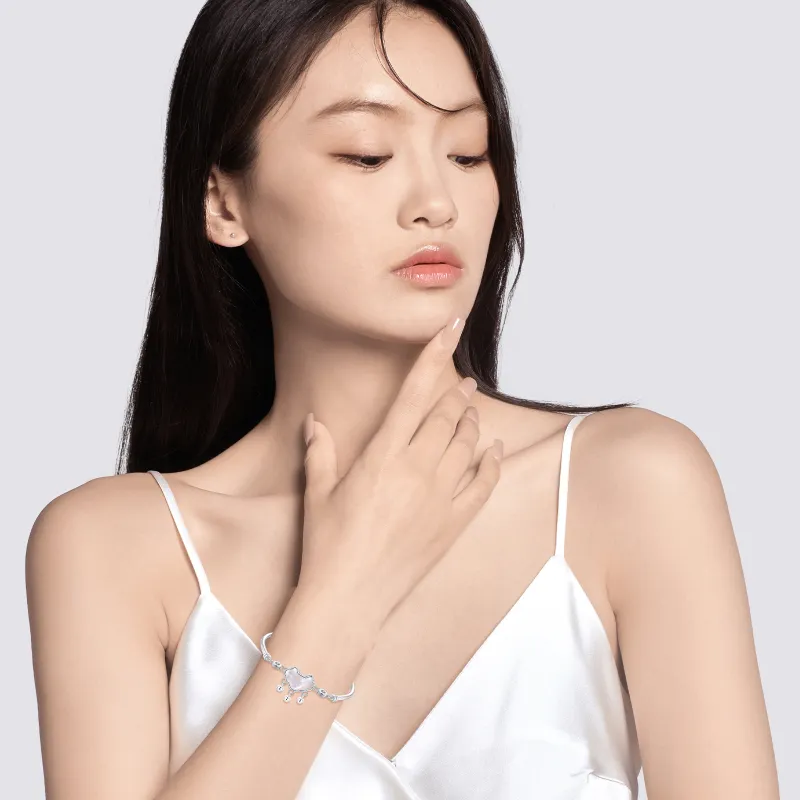 LAOYINFANG 999 Fine Silver Pure Silver Bracelets Women's-3