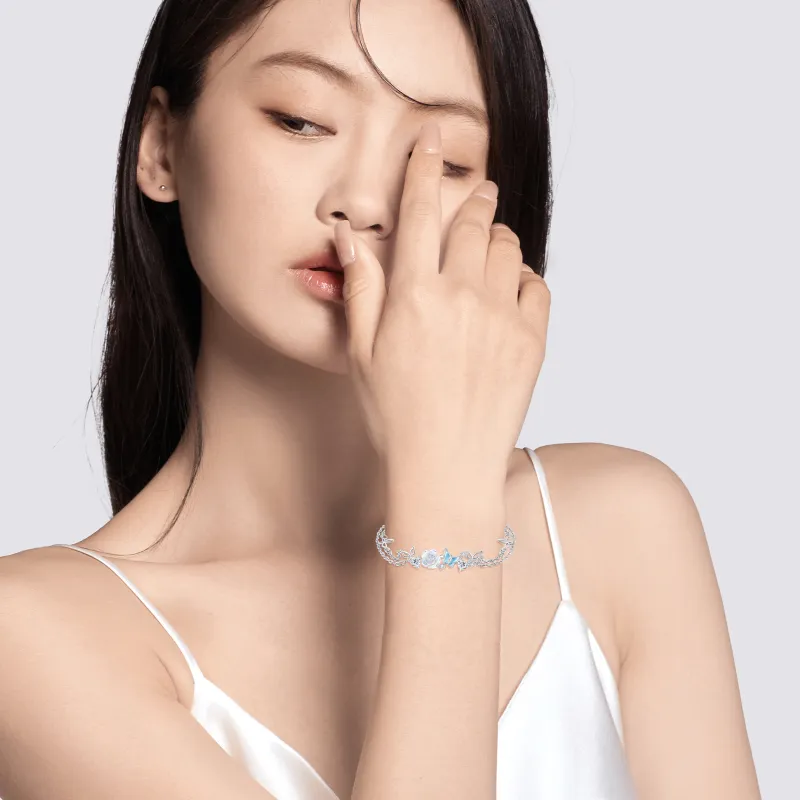 LAOYINFANG Sterling Silver 990 Bracelets Women's-1