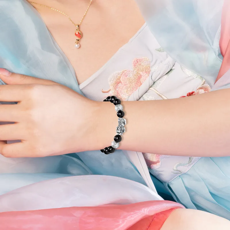 LAOYINFANG Colored Glaze Jade Bracelets Unisex-10