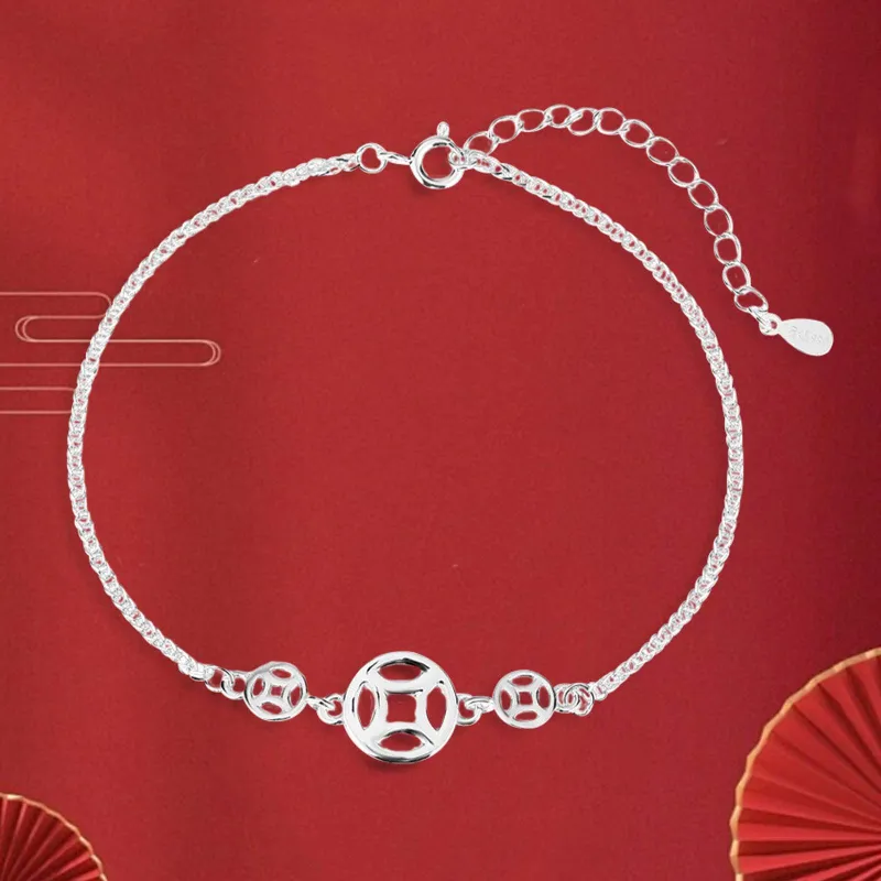 LAOYINFANG Foot Silver S990 Bracelets Women's-2