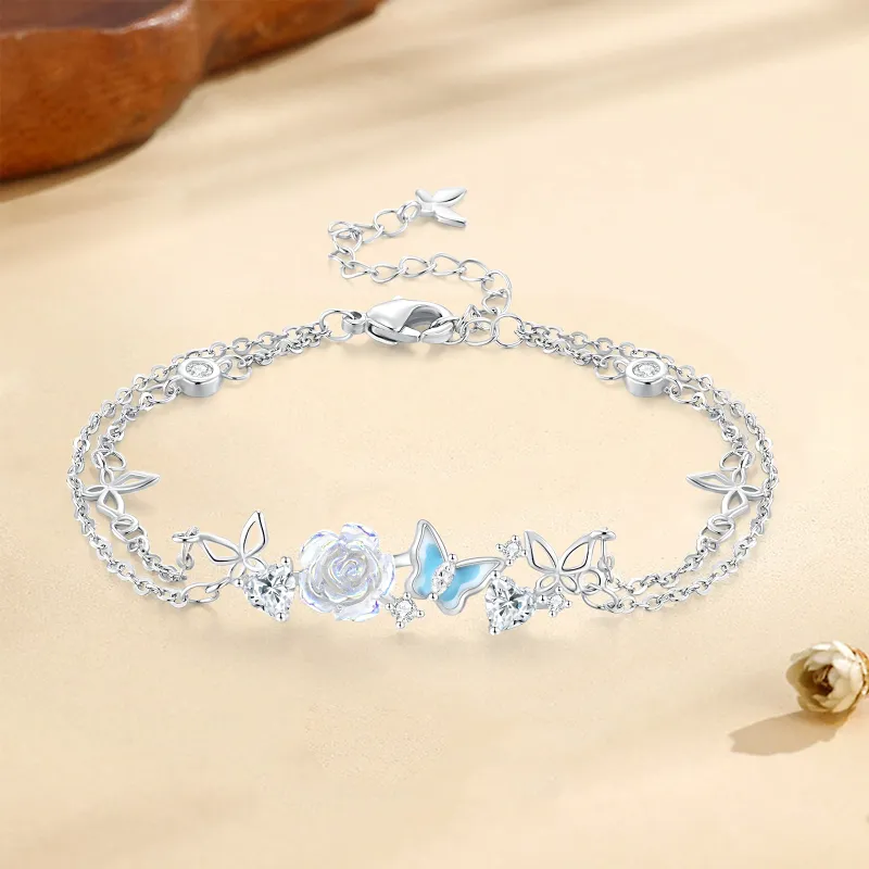LAOYINFANG Sterling Silver 990 Bracelets Women's-4