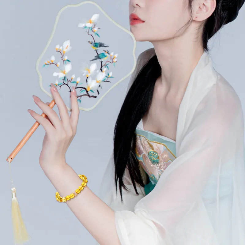 LAOYINFANG Synthetic Citrine Bracelets Women's-4