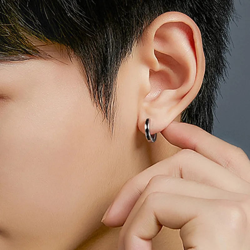LAOYINFANG Sterling Silver Stud Earrings Unisex-3