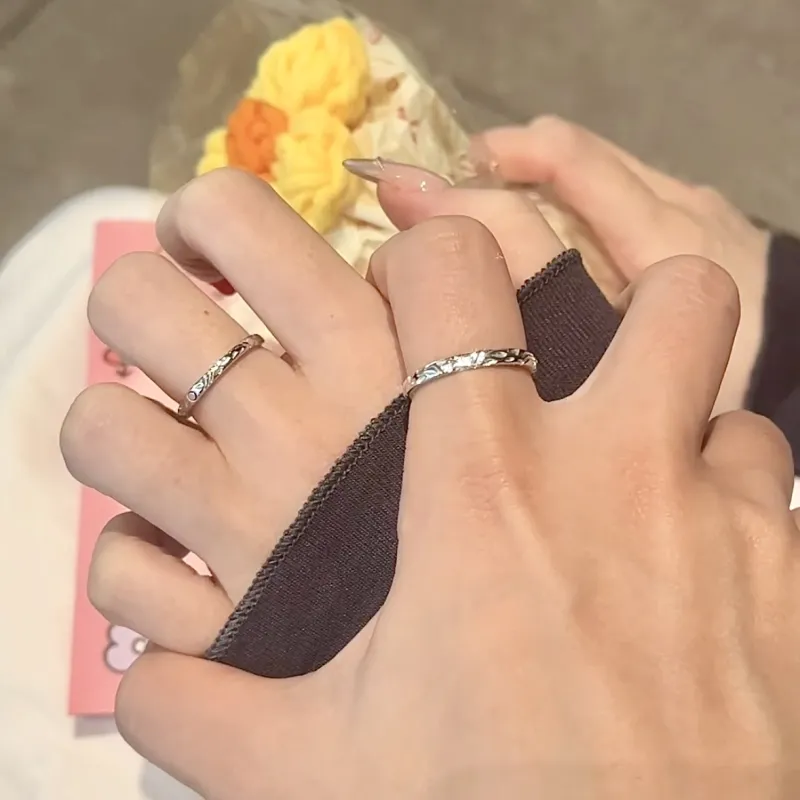 LAOYINFANG Synthetic Cubic Zirconia Rings Unisex-5
