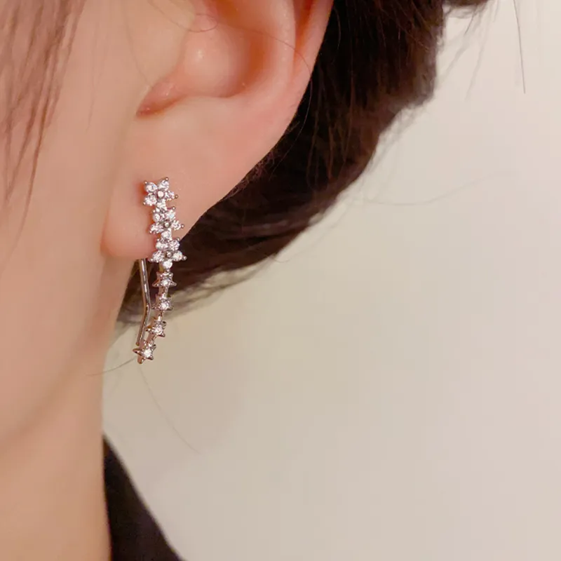 LAOYINFANG Sparkling Rhinestone Earrings Women's-1