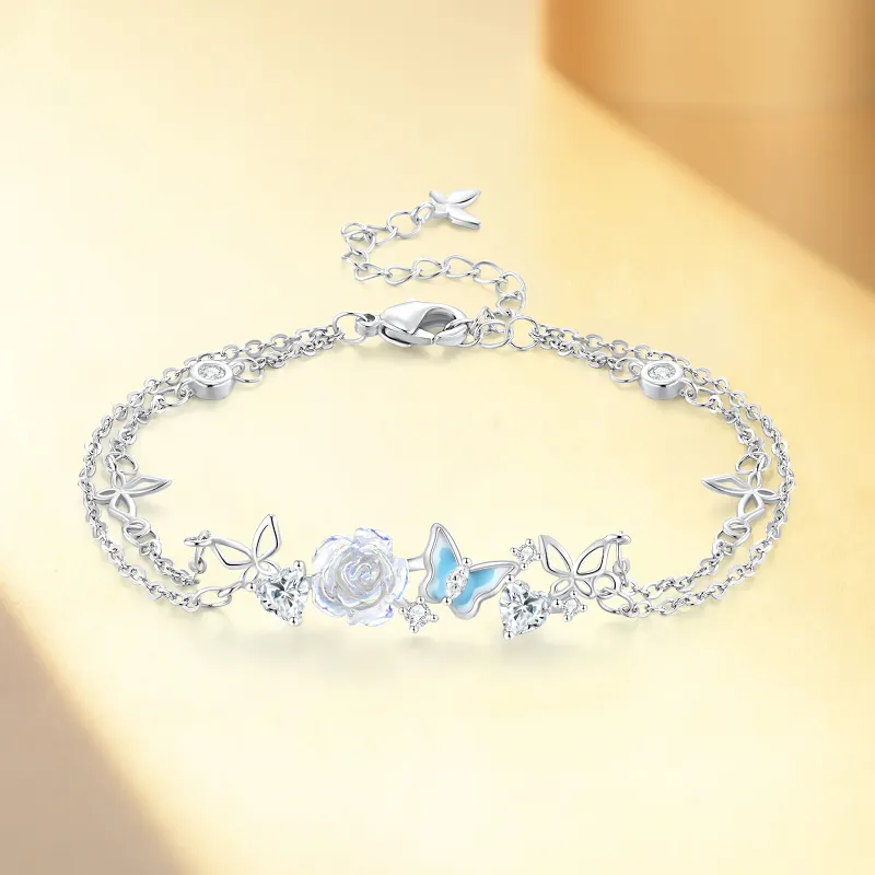 LAOYINFANG Sterling Silver 990 Bracelets Women's-5