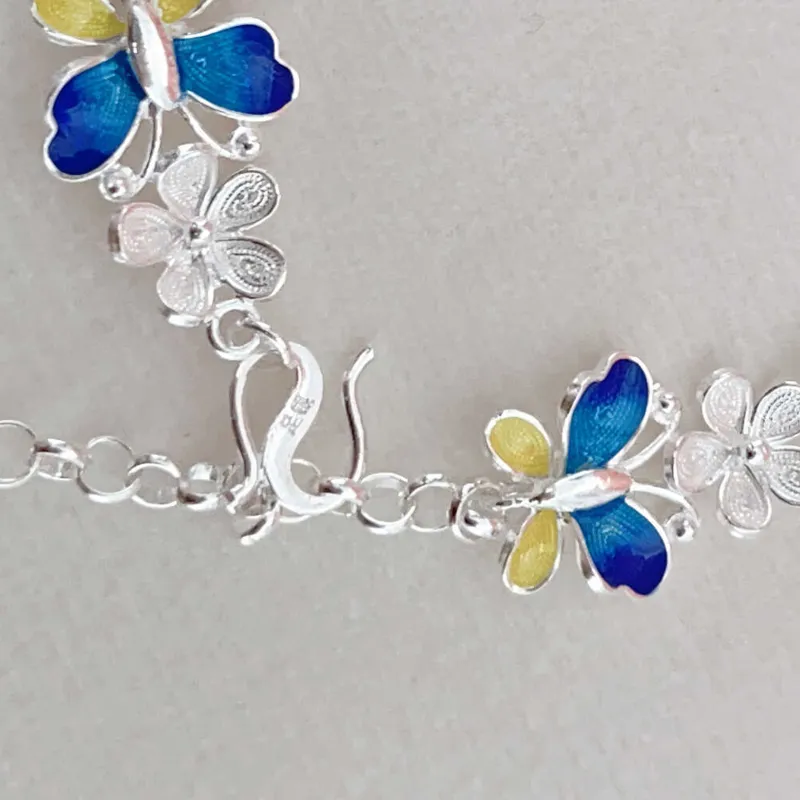 LAOYINFANG Sterling Silver Bracelets Women's-7