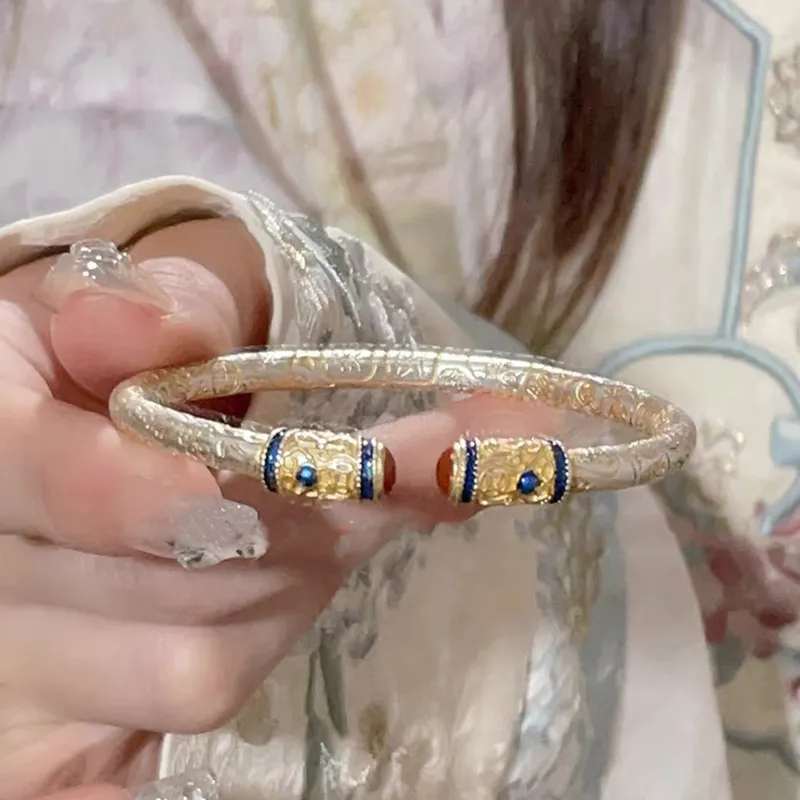LAOYINFANG Sterling Silver Bangles Women's-2