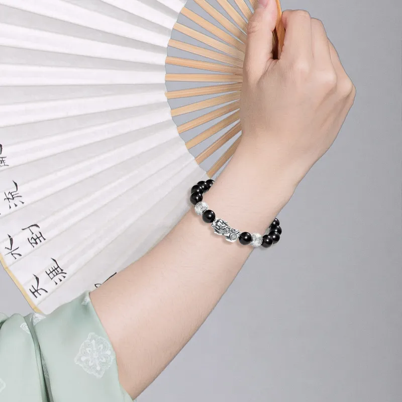 LAOYINFANG Colored Glaze Jade Bracelets Unisex-5
