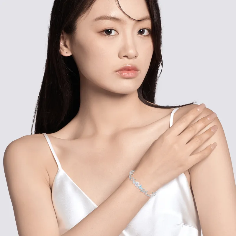 LAOYINFANG Sterling Silver 990 Bracelets Women's-2