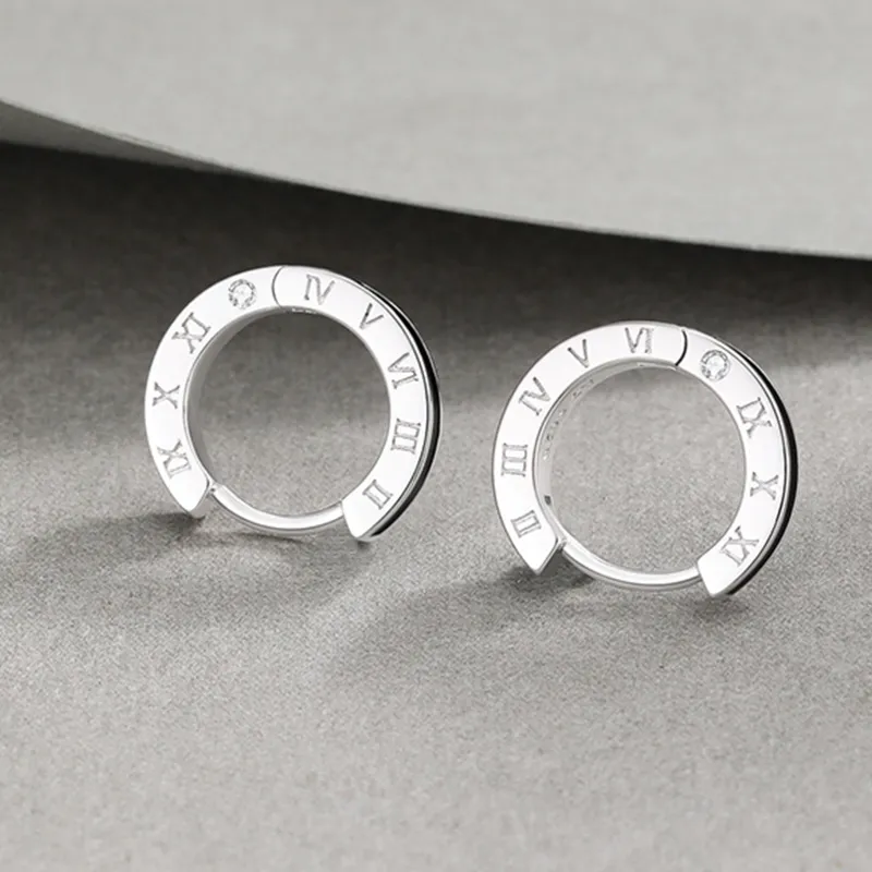LAOYINFANG Sterling Silver Stud Earrings Unisex-5