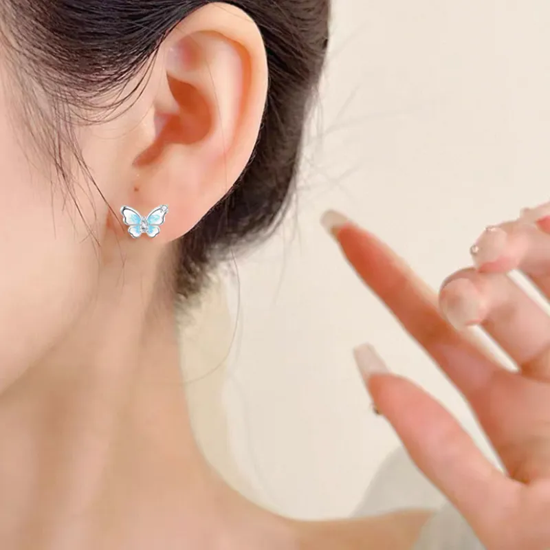LAOYINFANG Sterling Silver 990 Stud Earrings Women's-6