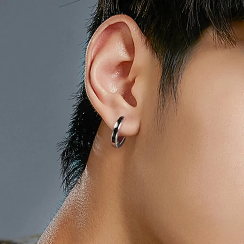 LAOYINFANG Sterling Silver Stud Earrings Unisex-1