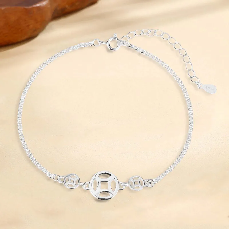 LAOYINFANG Foot Silver S990 Bracelets Women's-3