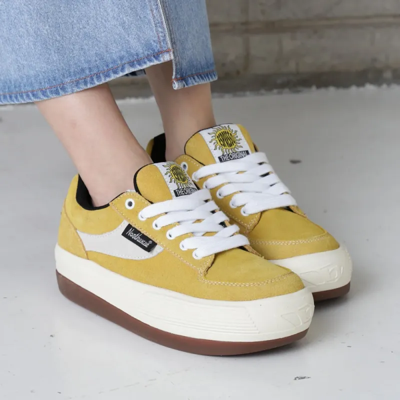 NORTHWAVE Slip Resistant Lightweight Height Increasing Low Top Casual Shoes Unisex Yellow-2