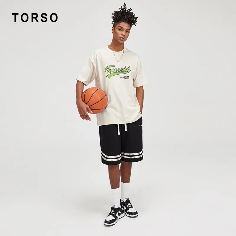 Torso Casual Shorts Men Black-6