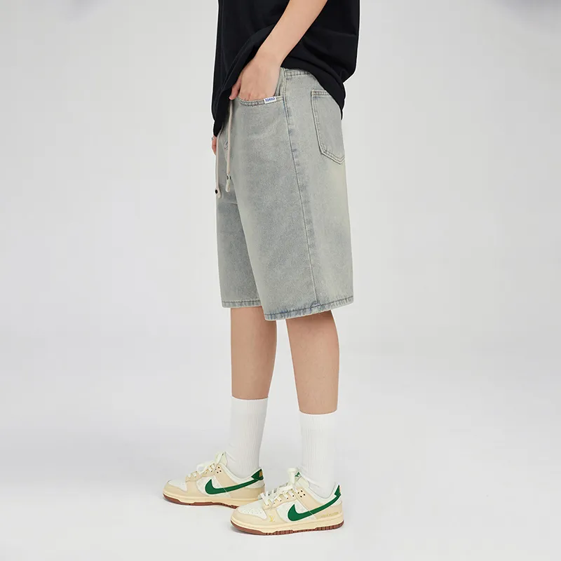 Torso Denim Shorts Unisex-4
