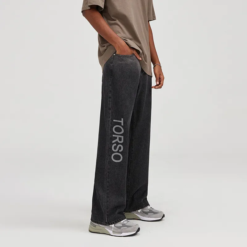Torso Jeans Unisex Black Gray-4