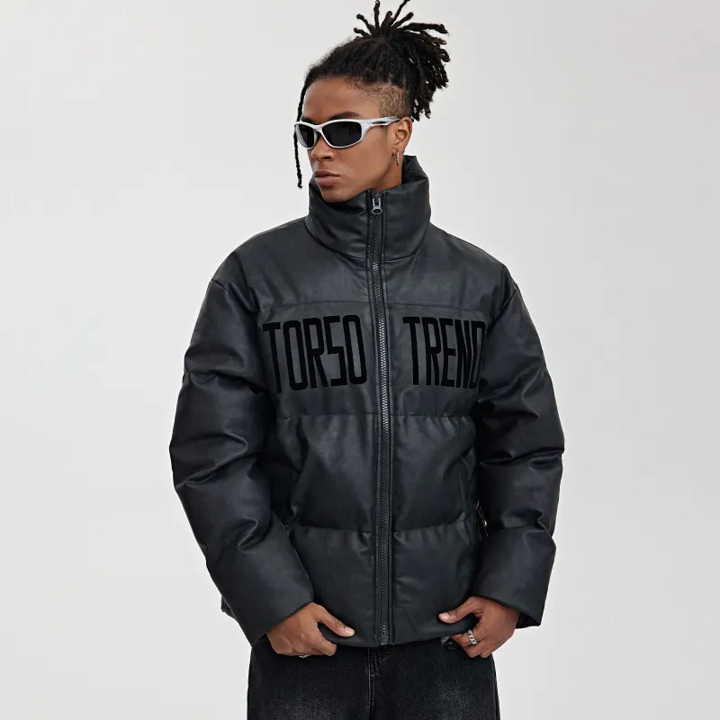 Torso Puffer Jacket Unisex Dark Gray-5